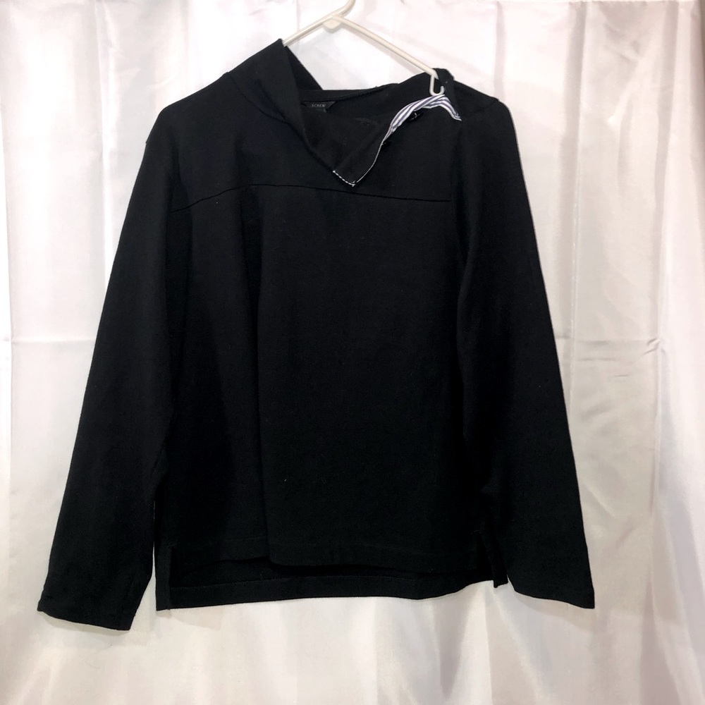 Women’s J.Crew Black Mock Neck Nautical Sweater M